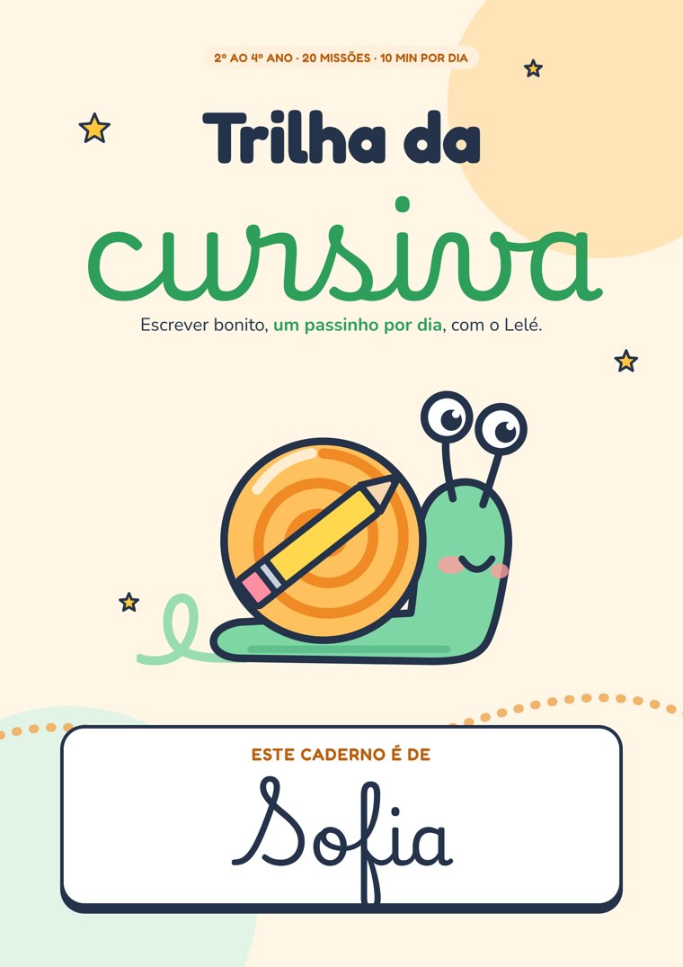 Capa personalizada com o nome da criança